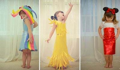 fodspor skrubbe trådløs Krea: 4-årig laver kjoler – af papir! - Vores Børn - ALT.dk
